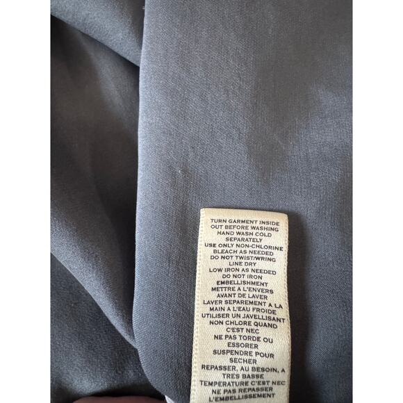 Moulinette Soeurs | 100% Silk Grey/Silver Mini Skirt | Size 2 - Picture 7 of 7